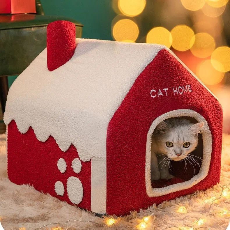 LoveYourPets™ Casetta Natalizia per Cani e Gatti