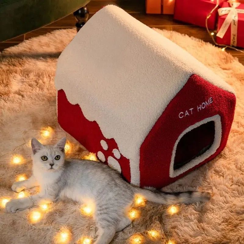 LoveYourPets™ Casetta Natalizia per Cani e Gatti